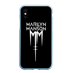 Чехол для iPhone XS Max матовый Marilyn Manson rock n roll