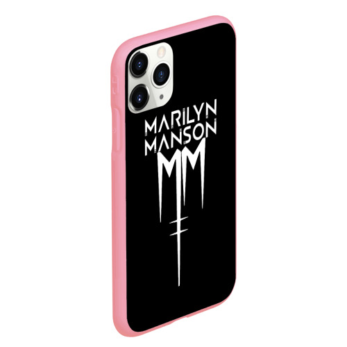 Чехол для iPhone 11 Pro Max матовый Marilyn Manson rock n roll, цвет баблгам - фото 3