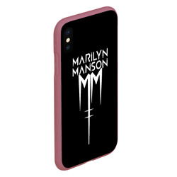 Чехол для iPhone XS Max матовый Marilyn Manson rock n roll - фото 2