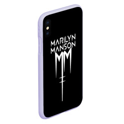 Чехол для iPhone XS Max матовый Marilyn Manson rock n roll - фото 2