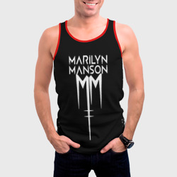 Мужская майка 3D Marilyn Manson rock n roll - фото 2