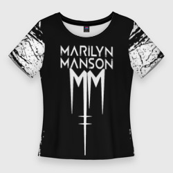 Женская футболка 3D Slim Marilyn Manson rock n roll