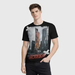 Мужская футболка 3D Москоу Сити - фото 2