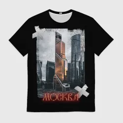 Мужская футболка 3D Москоу Сити