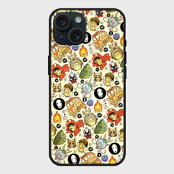Чехол силиконовый для Apple iPhone 15 матовый Studio Ghibli Hero