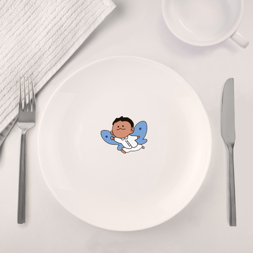 Набор: тарелка + кружка Обещанный неверленд фил бабочка - фото 4