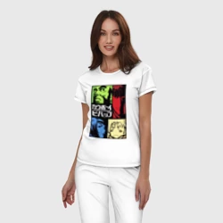 Женская пижама с белой футболкой хлопок Space cowboys - фото 2