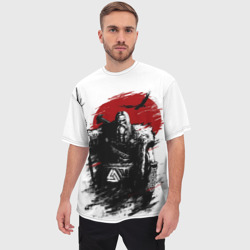 Мужская футболка oversize 3D Бог викингов следит за тобой - фото 2