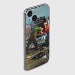 Чехол для iPhone 15 силиконовый с защитой камеры Руки в масле, шея в мыле - автомобиль и мастера - фото 2