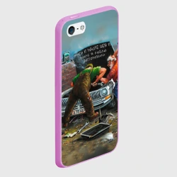 Чехол для iPhone 5/5S матовый Руки в масле, шея в мыле - автомобиль и мастера - фото 2