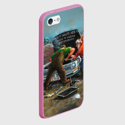 Чехол для iPhone 5/5S матовый Руки в масле, шея в мыле - автомобиль и мастера - фото 2