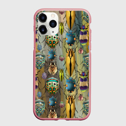 Чехол для iPhone 11 Pro Max матовый Яркие жуки