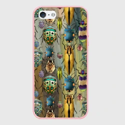 Чехол для iPhone 5/5S матовый Яркие жуки