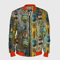 Мужской бомбер 3D Яркие жуки