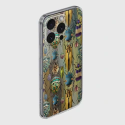 Чехол для iPhone 16 Pro Max силиконовый с защитой камеры Яркие жуки - фото 2