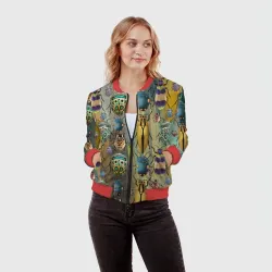 Женский бомбер 3D Яркие жуки - фото 2