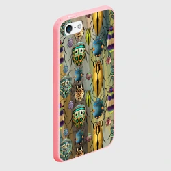 Чехол для iPhone 5/5S матовый Яркие жуки - фото 2