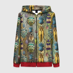 Женская толстовка 3D на молнии Яркие жуки