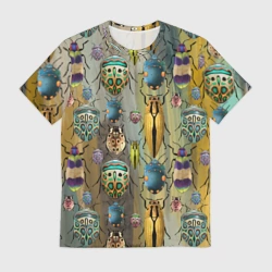 Мужская футболка 3D Яркие жуки