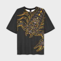 Мужская футболка oversize 3D Скорпион узорчатый