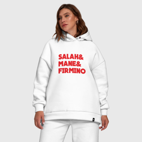 Женский костюм хлопок Oversize с принтом Salah - Mane - Firmino, фото #5
