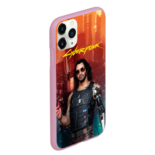 Чехол для iPhone 11 Pro Max матовый Cyberpunk2077 Vi, цвет розовый - фото 3