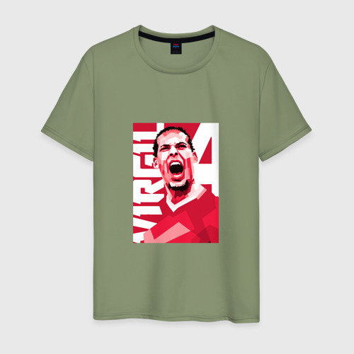 Мужская футболка хлопок Liverpool - Virgil, цвет авокадо