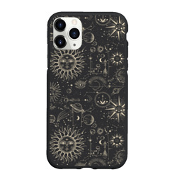 Чехол для iPhone 11 Pro Max матовый Небесные тела созвездия солнце космос мистика