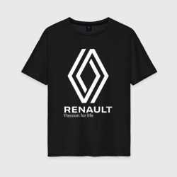 Женская футболка хлопок Oversize Рено Reno Auto