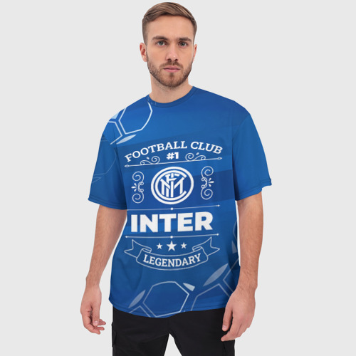 Мужская футболка oversize 3D Inter FC #1, цвет 3D печать - фото 3