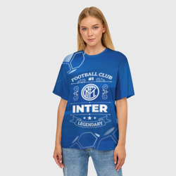 Женская футболка oversize 3D Inter FC #1 - фото 2