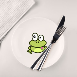 Тарелка Забавный зеленый лягушонок