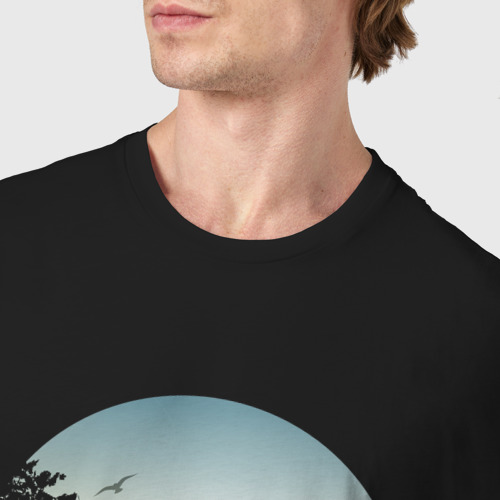 Мужская футболка хлопок RideBike, цвет черный - фото 6