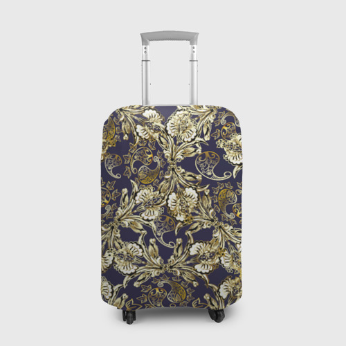 Чехол для чемодана с принтом Узоры и листья, вид спереди №1