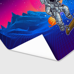 Бумага для упаковки 3D Космонавт прыгает на скейте - фото 2