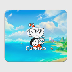 Прямоугольный коврик для мышки Cuphead сердитая чашечка