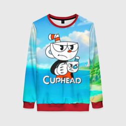 Женский свитшот 3D Cuphead сердитая чашечка