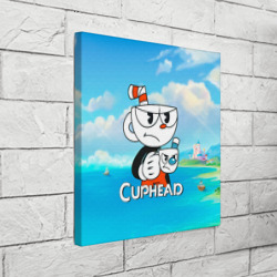 Холст квадратный Cuphead сердитая чашечка - фото 2