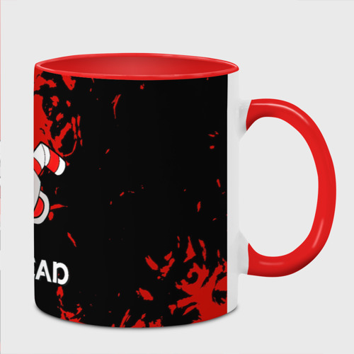 Кружка с полной запечаткой Cuphead монстр  чашечка, цвет белый + красный