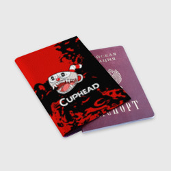 Обложка для паспорта матовая кожа Cuphead монстр  чашечка - фото 2