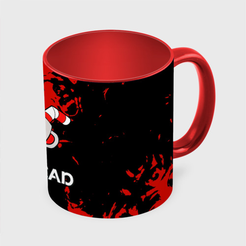 Кружка с полной запечаткой Cuphead монстр  чашечка, цвет белый + красный - фото 3