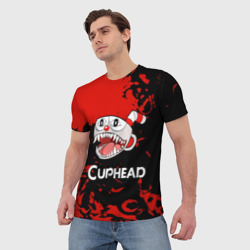 Мужская футболка 3D Cuphead монстр  чашечка - фото 2