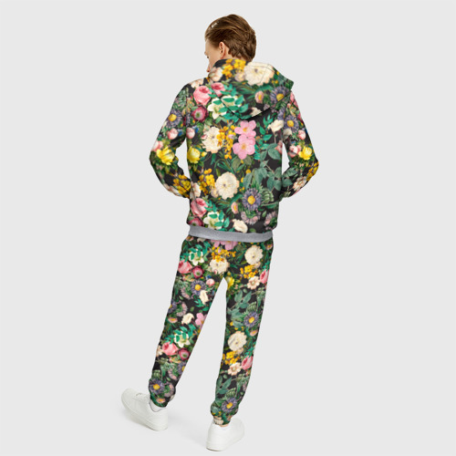 Мужской 3D костюм с принтом Паттерн из летних цветов | Summer Flowers Pattern, вид сзади #2