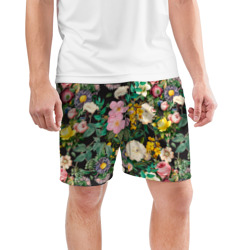 Мужские шорты спортивные Паттерн из летних цветов Summer Flowers Pattern - фото 2