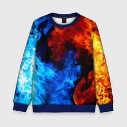 Детский свитшот 3D Огонь - Вода Инь - Янь