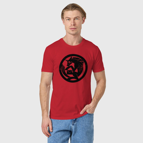Мужская футболка хлопок Альфа-4., цвет красный - фото 3