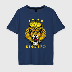 Мужская футболка хлопок Oversize King Leo Король Лев