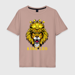 Мужская футболка хлопок Oversize King Leo Король Лев