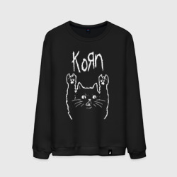 Мужской свитшот хлопок Korn рок кот