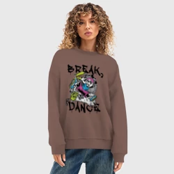 Женский свитшот oversize без начеса хлопок Погружение в Брейк Данс - фото 2